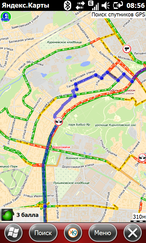 Yandex routing in Kyiv